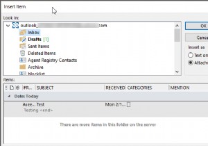 วิธีการแนบรายการ Outlook อื่น (อีเมล ที่ติดต่อ งาน หรือรายการปฏิทิน) กับอีเมล