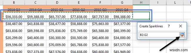 วิธีใช้ Sparklines ใน Excel 