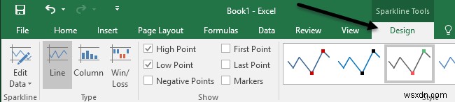 วิธีใช้ Sparklines ใน Excel 