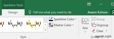 วิธีใช้ Sparklines ใน Excel 