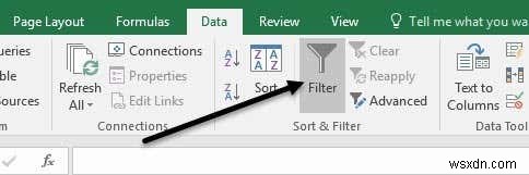 วิธีการกรองข้อมูลใน Excel
