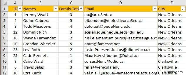 วิธีการกรองข้อมูลใน Excel