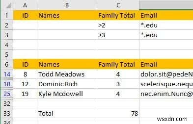 วิธีการกรองข้อมูลใน Excel