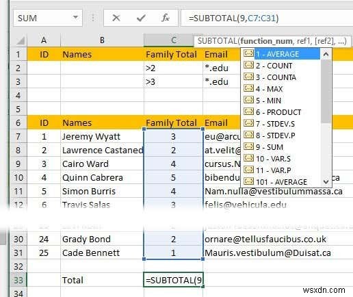 วิธีการกรองข้อมูลใน Excel