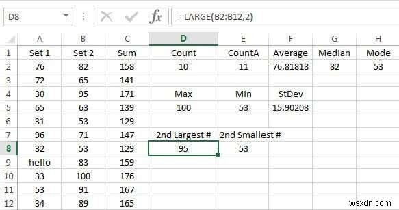 ใช้ฟังก์ชันสรุปเพื่อสรุปข้อมูลใน Excel