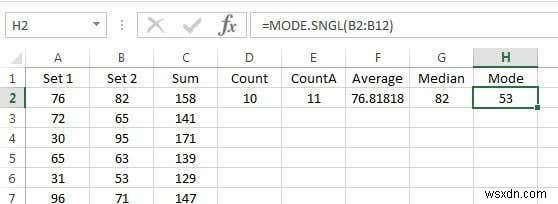 ใช้ฟังก์ชันสรุปเพื่อสรุปข้อมูลใน Excel