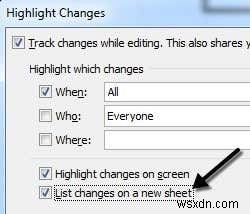 วิธีการติดตามการเปลี่ยนแปลงใน Excel