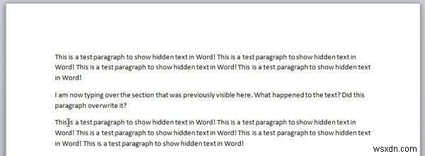 ซ่อนข้อความและแสดงข้อความที่ซ่อนอยู่ใน Word