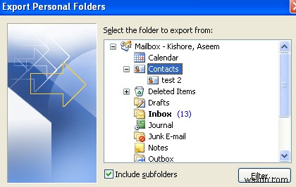 ส่งออกที่อยู่ติดต่อจาก Outlook, Outlook Express และ Windows Live Mail