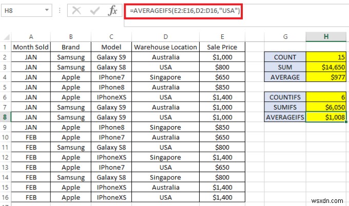 วิธีใช้ COUNTIFS, SUMIFS, AVERAGEIFS ใน Excel 