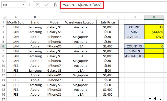 วิธีใช้ COUNTIFS, SUMIFS, AVERAGEIFS ใน Excel 