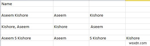 วิธีแยกชื่อและนามสกุลใน Excel