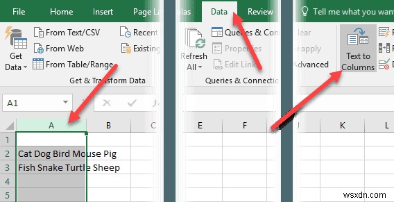 วิธีแยกชื่อและนามสกุลใน Excel