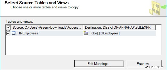 ย้ายข้อมูลจาก MS Access ไปยังฐานข้อมูลเซิร์ฟเวอร์ SQL