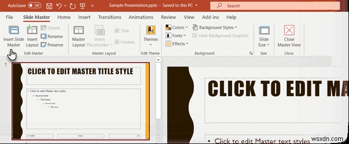 วิธีการใช้ Slide Master ใน Microsoft PowerPoint