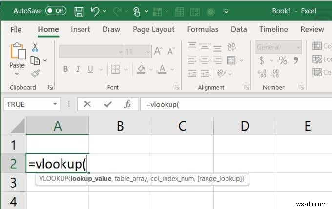 วิธีใช้ VLOOKUP ใน Excel 