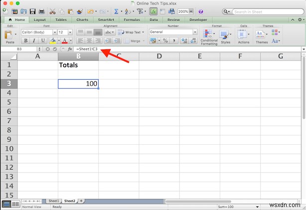 เชื่อมโยงเซลล์ระหว่างชีตและเวิร์กบุ๊กใน Excel