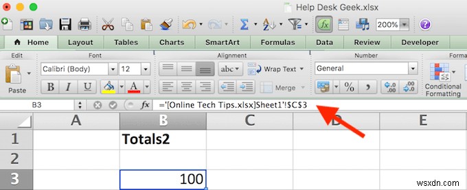 เชื่อมโยงเซลล์ระหว่างชีตและเวิร์กบุ๊กใน Excel