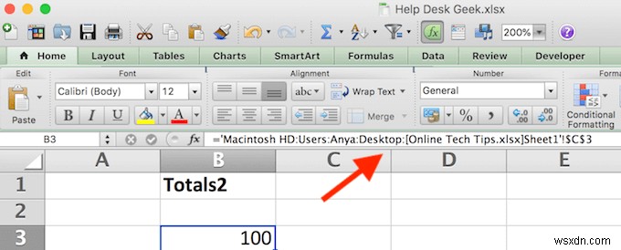 เชื่อมโยงเซลล์ระหว่างชีตและเวิร์กบุ๊กใน Excel