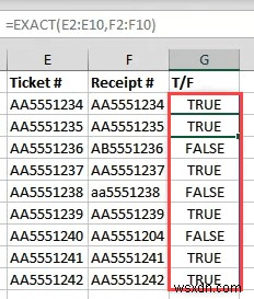 วิธีค้นหาค่าที่ตรงกันใน Excel 