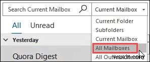 ค้นหาอีเมล Outlook ตามผู้ส่ง วันที่ คำสำคัญ ขนาด และอื่นๆ 