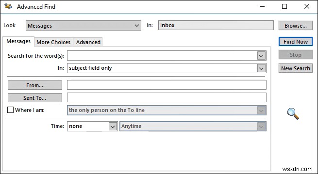 ค้นหาอีเมล Outlook ตามผู้ส่ง วันที่ คำสำคัญ ขนาด และอื่นๆ 