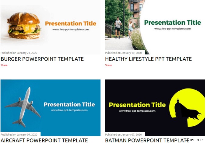10 เว็บไซต์ที่ยอดเยี่ยมสำหรับเทมเพลต PowerPoint ฟรี 