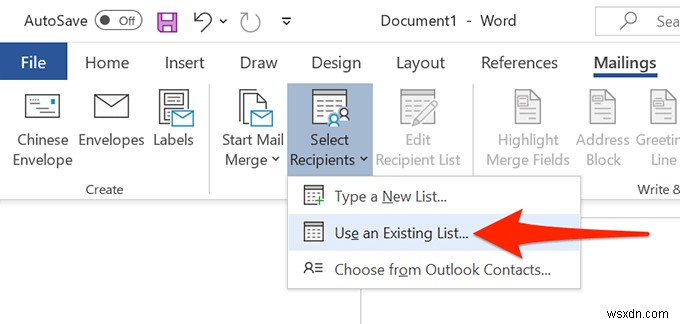 วิธีสร้างป้ายกำกับใน Word จากสเปรดชีต Excel