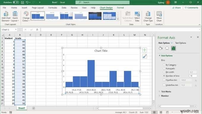 วิธีการสร้างฮิสโตแกรมใน Excel