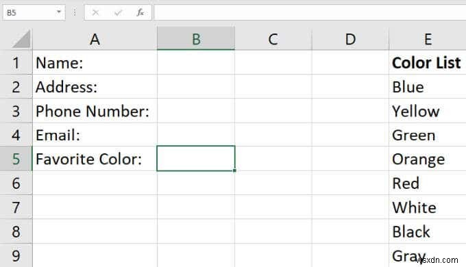 วิธีสร้างรายการดรอปดาวน์ใน Excel