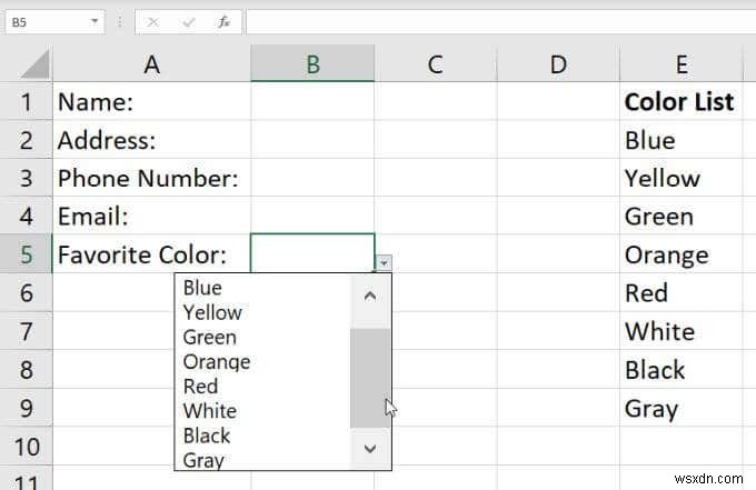 วิธีสร้างรายการดรอปดาวน์ใน Excel