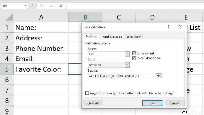 วิธีสร้างรายการดรอปดาวน์ใน Excel