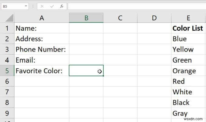 วิธีสร้างรายการดรอปดาวน์ใน Excel