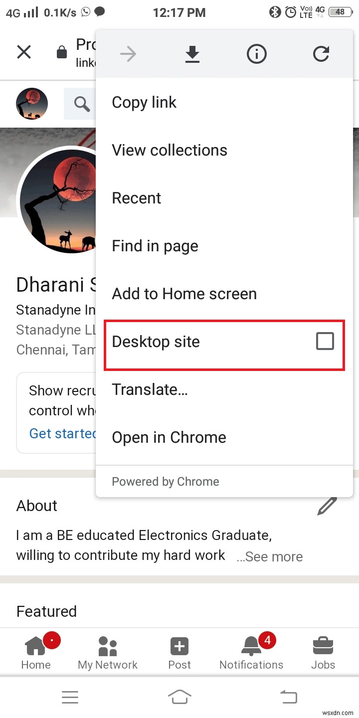 วิธีดูไซต์ LinkedIn บนเดสก์ท็อปจาก Android/iOS ของคุณ