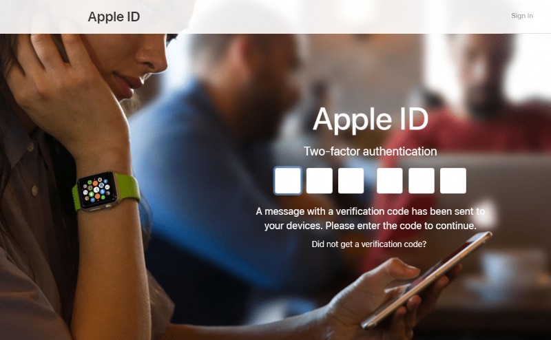 การตรวจสอบสิทธิ์สองปัจจัยของ Apple ID