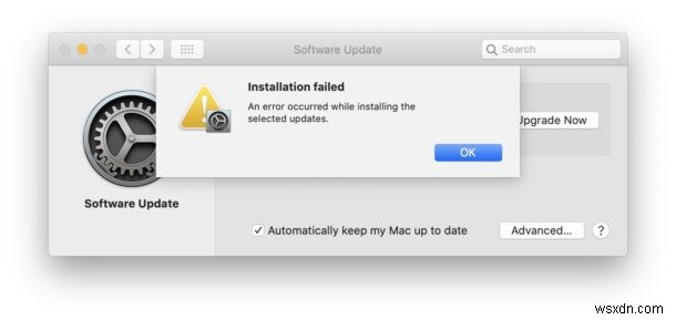 วิธีการแก้ไขข้อผิดพลาดในการติดตั้ง macOS ล้มเหลว