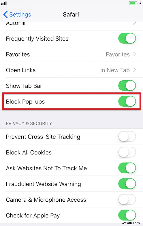 วิธีปิดการใช้งานป๊อปอัปบน Safari บน iPhone 