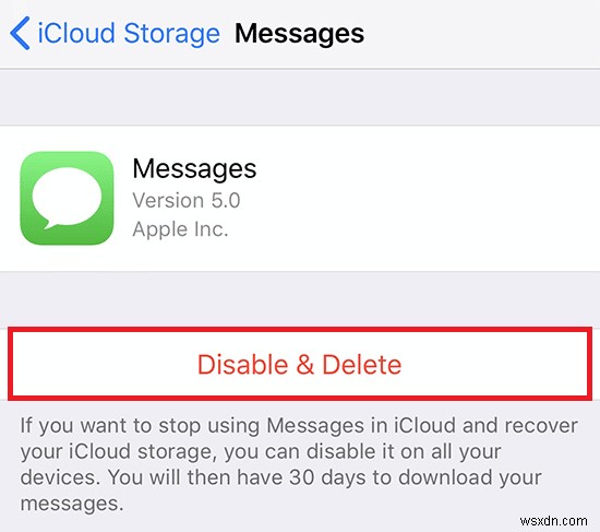 วิธีการลบข้อความจาก iCloud