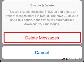 วิธีการลบข้อความจาก iCloud