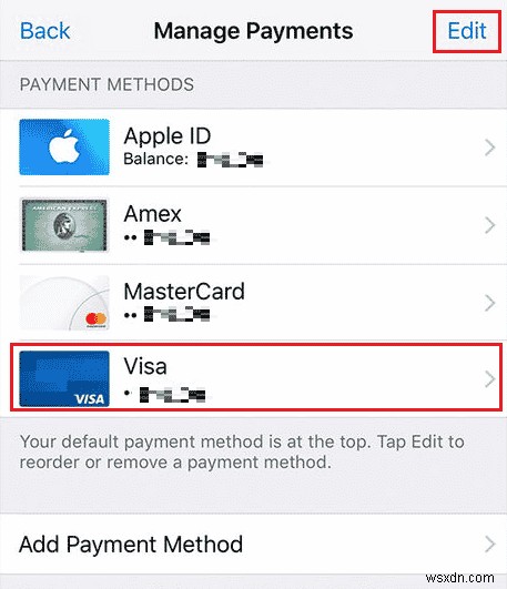วิธีลบบัตรเครดิตจาก Apple ID
