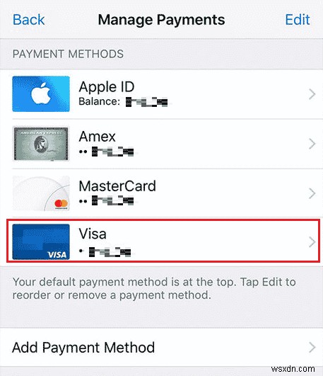 วิธีลบบัตรเครดิตจาก Apple ID