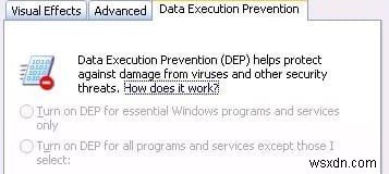 วิธีปิดการใช้งาน DEP (การป้องกันการดำเนินการข้อมูล) ใน Windows 10 