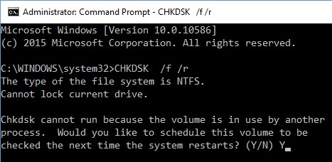 แก้ไขข้อผิดพลาดของระบบไฟล์ด้วย Check Disk Utility (CHKDSK) 