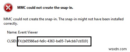 วิธีแก้ไข MMC ไม่สามารถสร้าง Snap-in 