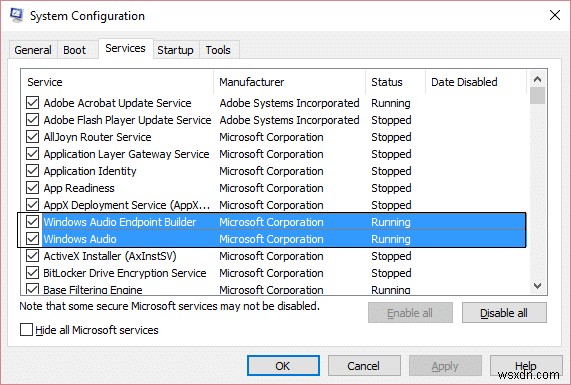 วิธีแก้ไขบริการเสียงที่ไม่ตอบสนองใน Windows 10 