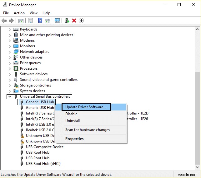 แก้ไขความล้มเหลวของตัวอธิบายอุปกรณ์ USB ใน Windows 10