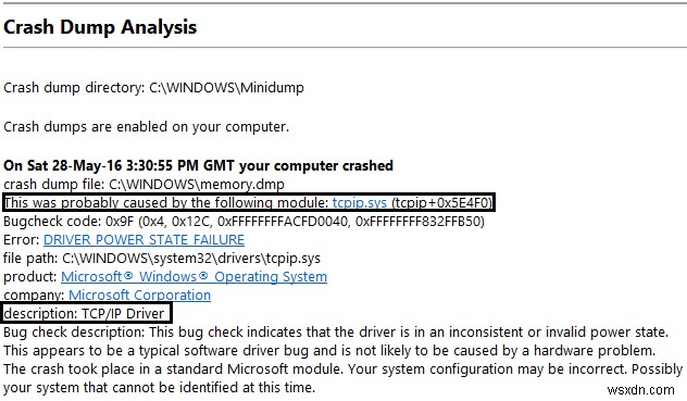 แก้ไข Driver Power State Failure ใน Windows 10 