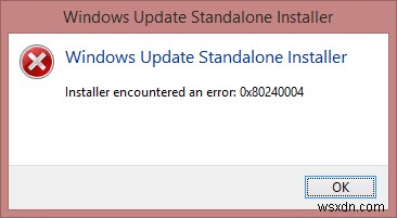 แก้ไข Windows Update Error Code 8024A000 