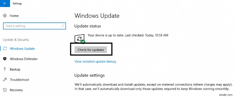 แก้ไขข้อผิดพลาด Interrupt Exception ไม่ได้รับการจัดการ Windows 10 