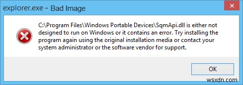 แก้ไขข้อผิดพลาดภาพไม่ดี – Application.exe ไม่ได้ออกแบบมาให้ทำงานบน Windows หรือมีข้อผิดพลาด 